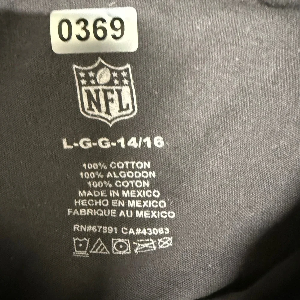 NFL Denver Broncos Football Long Sleeve Graphic T Shirt Youth L‎ 14/16 Gray